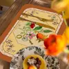 Mesa de Comedor Estilo Americano Manteles Individuales de Cuero, Salvamanteles Impermeables y a Prueba de Aceite, Tapetes de Aislamiento Térmico, Manteles Individuales, Manteles Individuales Estilo Occidental, Salvaplatos, Tapetes para Platos, Venta al por Mayor y Corte