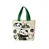 Bolsa de lona panda, bolsa criativa de embalagem para presente de alto valor com panda, bolsa tote temática de panda como souvenir cultural e criativo