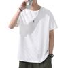 [Refrescante para todo] Camiseta a prueba de tres salpicaduras tejido de tecnología negra tela de doble cara transpirable seca fácil de lavar suave y lisa