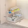 Estante de Almacenamiento para Fregadero de Cocina del Hogar Gabinete Deslizante Estante Deslizante por Capas Cesta Deslizante Estante de Almacenamiento para Platos de Fregadero Condimentos