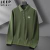 JEEP SPIRIT 24 Otoño Nueva Sudadera para Hombre Versátil Casual Top Bordado Moda Camisa POLO
