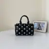 Bolsa cruzada de hombro estilo coreano ShuaiMijia con lunares dulces, para mujer, de nicho, linda, con lazo, bolso de mano elegante