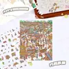 Pegatinas de Paisajismo para Mascotas de la Ciudad de Chang'An Escena de Casa Miniatura 3D Pegatinas de Dibujos Animados para Niños para Diario de Alivio del Estrés