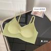 Roupa íntima sem costura feminina verão sem fio peito pequeno push up coleção de seios anti-flacidez esportes beleza costas cor sólida sutiã fino
