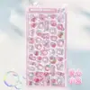 Adesivos de Relevo Estéreo 3D de Desenho Animado para Crianças Adesivos Fofos Estilo Japonês Decorações para Meninas Adesivos Criativos de Diamante de Cristal