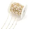 Espaciador 2cm Cadena Chapada en Cobre Perla Accesorios para Joyería DIY Hechos a Mano Cadena de Cuentas Espaciadoras para Joyería Ropa Pasador de Pelo Borla