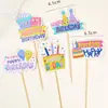 Estilo Ins Coreano Adornos Vintage para Decoración de Pasteles Oso Lindo de Dibujos Animados Bola de Pelo Mini Sombrero de Cumpleaños Plug-in