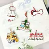 Colgante de Árbol de Navidad Decoración de Fiesta Artesanías de Resina Colgante Pequeño Regalo Ventana Pingüino Colgante de Papá Noel