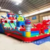 Barraca Quadrada Castelo Inflável Nova Escorregador Tubarão Popular Cama Elástica com Almofada de Ar Versão Espessa para Crianças Castelo Travesso de PVC