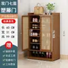 Sapateira casa porta multicamadas à prova de poeira armário de sapatos entrada quarto apartamento pequeno armazenamento porta sapateira simples nan bambu