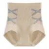 Caixa de Presente Faixa Preta Duplo X Cintura Alta Abdomen Tingimento Calcinhas Quadril Feminino Marcas de Barriga Pequena Calças Modeladoras Cruzadas Femininas