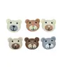 Oso de Dibujos Animados Oso Sonriente Accesorios Oso Pequeño Tamaño Pegamento Cremoso Accesorios Funda de Teléfono Pasador Diy Resina Pequeños Accesorios