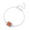 Pulseira Quadrada Prateada 2020 Resina Imitação Pedra Natural Aglomerado de Cristal Amor Joias Natal Esperança Acessórios
