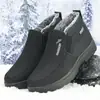 Zapatos de Algodón de Invierno para Hombres de Mediana Edad y Ancianos, Zapatos de Tela de Pekín Antiguo para Hombres, Zapatos Cálidos Acolchados y Gruesos para Hombres y Ancianos