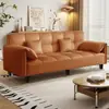 Sofá Pequeño Apartamento Pequeño Plegable Doble Uso Rascador Gato Cuero Sofá de Oficina Sala de Estar Estudio Habitación de Alquiler Sofá Cama Económico