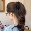 Presilha de cabelo requintada estilo coreano presilha banana de alta qualidade presilha tubarão de dente denso de tecido tamanho grande para cabelo grosso presilha de cabelo para mulheres