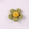 Tejido de Punto Algodón Núcleo de Calabaza Flor de Cinco Pétalos Accesorios Flor para Zapatos DIY Calcetines para Niños Accesorios de Flores Hechos a Mano Accesorios para Ropa