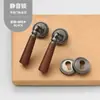Cerradura de puerta de madera de nogal de lujo ligero estilo francés para uso en interiores en dormitorios, cocinas y baños, manija de puerta dividida universal para el hogar