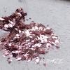 Juego de rodajas aleatorias astringentes de estilo japonés con lentejuelas irregulares, color plata champán platino, parche para uñas DIY con brillantina