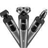 Lingke 8806 set de afeitadora de tres cuchillas tres en uno para hombre, cuchillo eléctrico para barba, lavable, recargable por USB