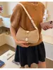 Moda Estilo Coreano Tejido Colorido Rayado Patchwork 2026 Nuevo de Moda Casual Simple Playa Axila Hombro Bolso para Mujeres