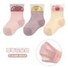 24 Calcetines de Bebé Transpirables Línea Cero para Primavera y Verano Calcetines Infantiles de Dibujos Animados 3 Pares Calcetines de Malla Ultra-finos de Caña Alta