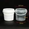 Cubo de Plástico de Grado Alimenticio con Tapa, Engrosado, Color Personalizable, Cubo de Almacenamiento para Detergente de Lavandería, Cubo Transparente, Cubo para Frutas, Portátil