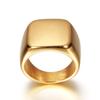 Anillo Liso Sencillo de Acero Inoxidable Cuadrado Sencillo de 18 mm de Alta Venta Se Puede Grabar con Láser con Logo Fabricante Venta al por Mayor