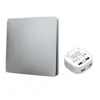 Interruptor inalámbrico inteligente de control único doble para el hogar, autoalimentado, sin cableado, panel 86, sin batería, impermeable, para pegar en cualquier lugar