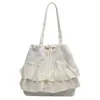 Bolso de Mano Estilo Coreano para Mujer Bolso de Hombro de Gama Alta 2026 Primavera/Verano Nuevo Moda Estilo Perezoso Plegado Bolso de Hombro Único Bolso Tote