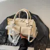 Bolso de Axila de Nicho de Alto Valor Estilo Coreano para Mujer, Nueva Moda Primavera 2026 Bolso Retro de Cuero con Cera de Aceite para Viajes