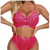 Vermelho AliExpress Europa e Estados Unidos ponto novo conjunto divertido renda três pontos fabricantes de roupa íntima sexy atacado