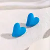 Pendientes de Celebridad de Internet Europeos y Americanos Moda Ins Diseño Simple Corazón de Melocotón Forma de Corazón Pendientes Retro Elegantes Versátiles para Mujer