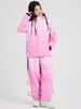 Traje de Esquí Estilo Nuevo Invierno 2024 para Mujer, Tablón Único, Cortavientos, Impermeable, Cálido de Algodón, Traje para Hombre
