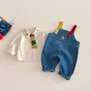 Ropa de Paseo de Primavera para Bebé 2026 Nuevo Estilo Ropa para Bebés Conjunto de Ropa de Primavera Mono para Niño de Un Año Conjunto Estilo Coreano Moderno