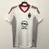 0910 Camiseta AC Milan Local Visitante Kaka Beckham Pirlo Manga Corta Manga Larga Uniforme de Fútbol Retro
