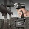 Llave Eléctrica sin Escobillas Llave de Impacto de Litio Llave Recargable de Alto Par Accesorios para Andamios Funda para Reparación de Automóviles Pistola de Aire