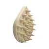 Champú y Cepillo Masajeador Húmedo y Seco, Cuero Cabelludo Limpio, Cepillo de Champú de Silicona para Aliviar la Fatiga, Peine de Champú de Silicona con Forma de Gota de Agua
