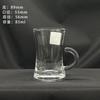 Juego de Taza de Café Turco Vidrio de Raya Vertical Estilo Europeo Taza de Té con Flores Vaso de Agua para el Hogar Taza de Té Exquisita de Alta Calidad