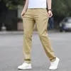 Pantalones Casuales de Hombre Verano Delgados Algodón Puro Negocio Pierna Recta Talla Grande 2026 Nuevos Pantalones Deportivos Ajustados de Hombre Primavera y Verano