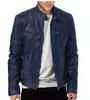 Outono e Inverno 2023 Europeu e Americano Masculino Manga Longa Couro Casaco Gola Alta Punk Motociclista Estilo de Rua Jaqueta Jaqueta Masculina