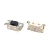 Interruptor de toque 3*6*3.5 com moldura branca resistente a alta temperatura, 2 pinos, tipo patch horizontal, botão de pressão lateral com pilar de posicionamento