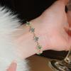 Pulseira Vazia de Abóbora de Zircônia Banhada a Ouro Real Estilo Francês Luxo Leve Nobre Elegante Pulseira Nicho Pulseira High-end para Mulheres