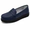 Directo de fábrica, nuevos mocasines planos de primavera/verano de talla grande, zapatos casuales huecos para mujer, mocasines, zapatos de suela de goma para mamá