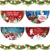 Bandeira em Forma de Leque de Boneco de Neve de Natal da Temu Mais Vendida Decoração de Atmosfera de Papai Noel para Quintal Interno e Externo Bandeira Semicircular