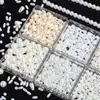 Cuentas Perforadas de Imitación Perla ABS, Perlas Ovaladas de Alto Brillo, Joyería Hecha a Mano para DIY, Pulseras, Collares, Accesorios con Cuentas