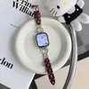 Correa de Cuero para Apple Watch con Gato Kt Incrustado de Diamantes Adecuada para Apple Watch S12 Correa de Reloj Iwatch109Se Pulsera Femenina