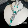 ¡Silueta de Leopardo en Luz Fluida! Collar con Colgante Cuadrado y Lágrima de Leopardo de Circonita, Cadena para Clavícula de Lujo Ligero Nicho, Accesorio de Fiesta de Lujo