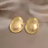 Pendientes de Alambre Dibujado de Diseño de Nicho Superficie Mate Hebilla de Oreja de Gota de Agua Estilo Frío para Mujer Modernos Distintivos Combinan con Todo Pendientes de Alto Nivel