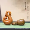 Sándalo Natural Cisne Pequeño Colgante de Madera Maciza Accesorios de Collar Tejidos a Mano DIY para Hombres Mujeres Parejas Llaveros de Teléfono